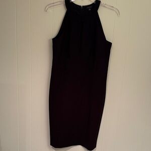 Ann Taylor Black Halter Midi Dress